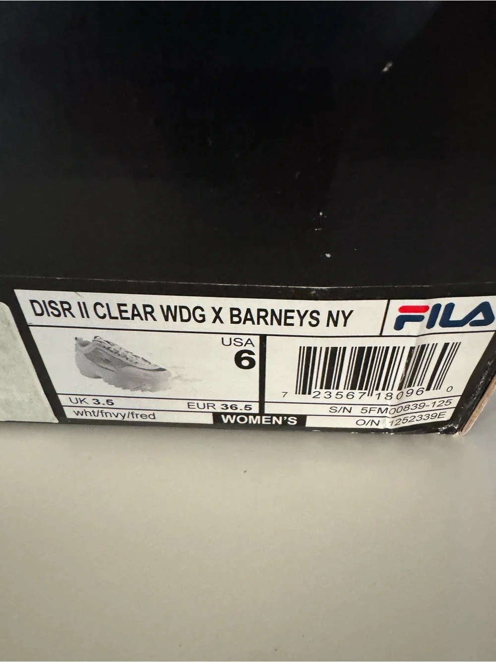 FILA White and Clear Platform Disruptor II - Barneys New York exclusive